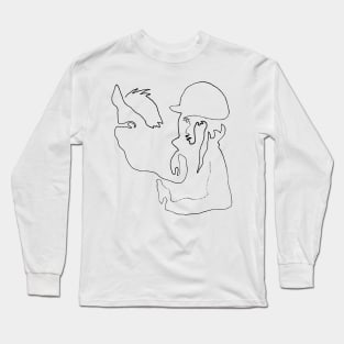 Horse on my line - Oneliner Long Sleeve T-Shirt